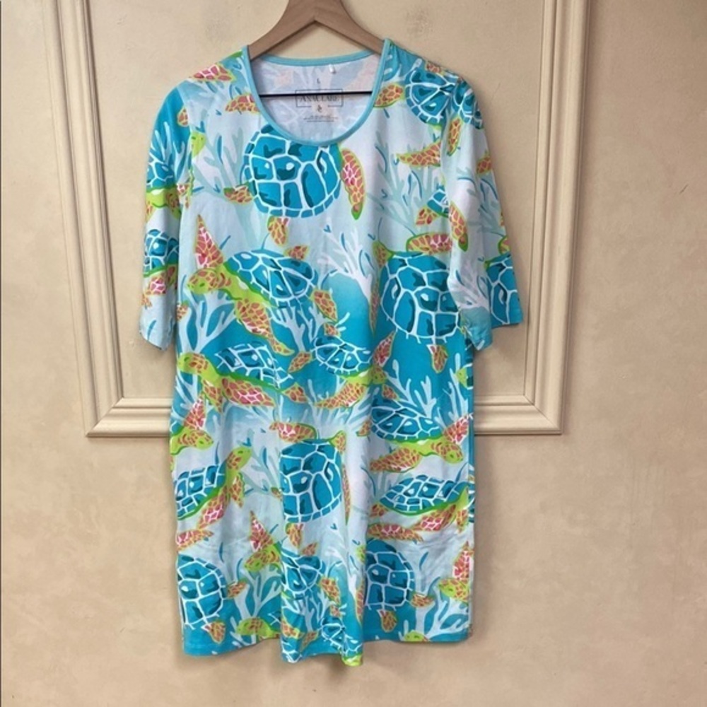 New! Ana Clare Sea Turtle Resort Wear Dress size Large
